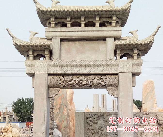 东营特色大理石牌坊石雕
