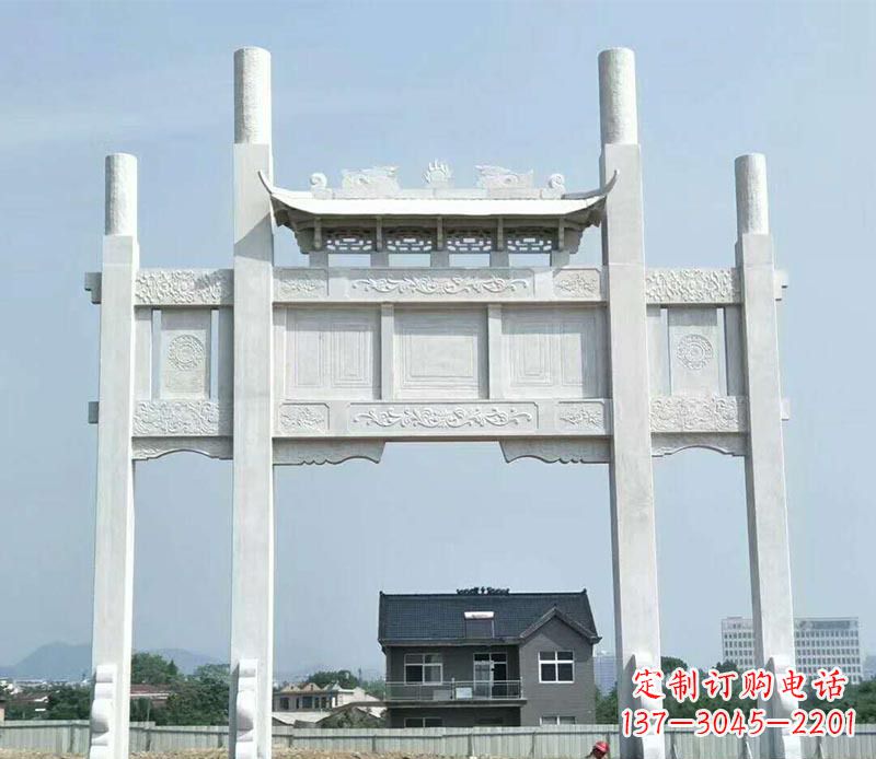 东营精美牌坊雕塑