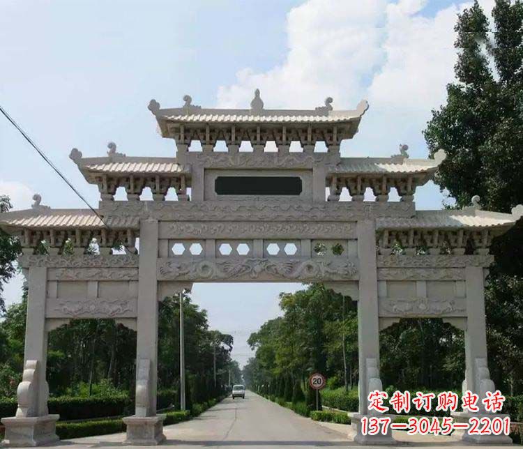东营定制牌坊雕塑,传承中国传统文化