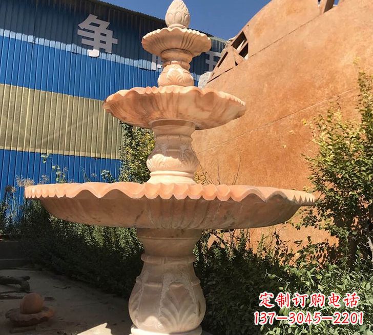 东营跌水盆喷泉石雕——精美的喷泉雕塑