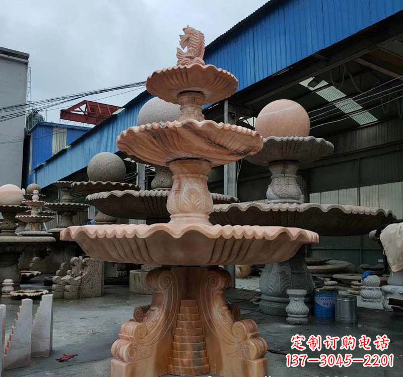 东营跌水钵石雕喷泉