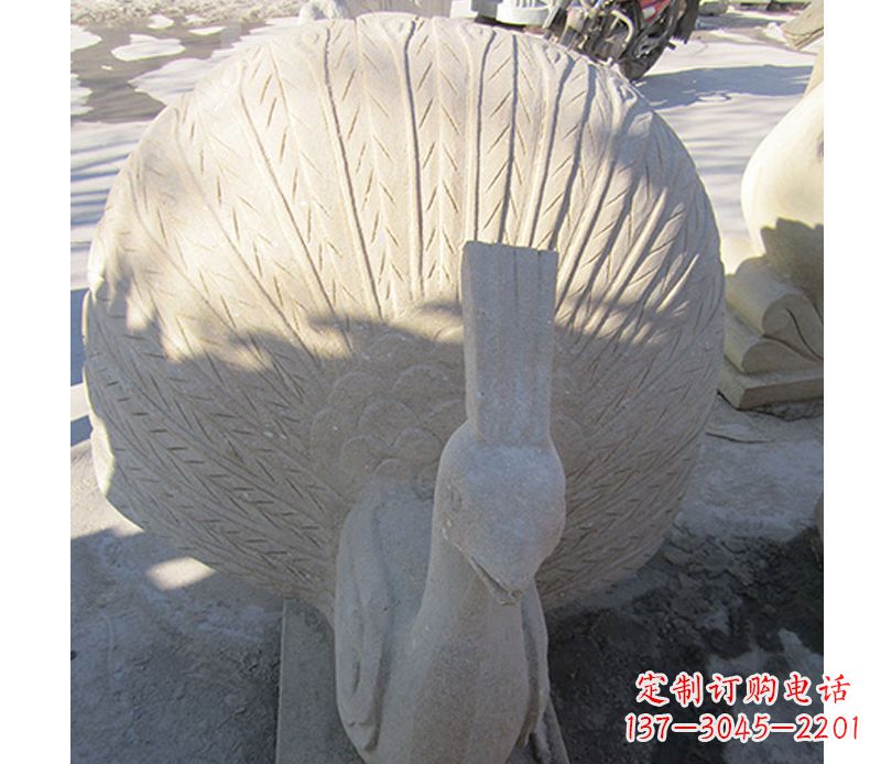 东营优雅高贵的孔雀石雕