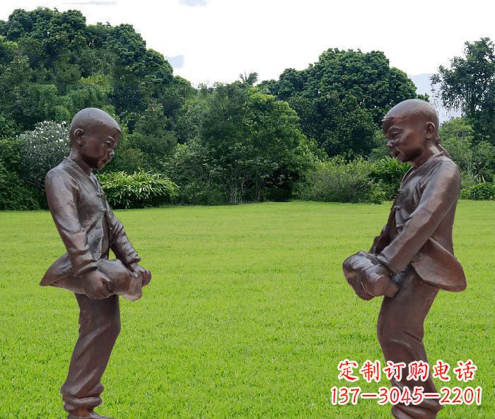 东营中领雕塑精致的儿童铜雕雕塑