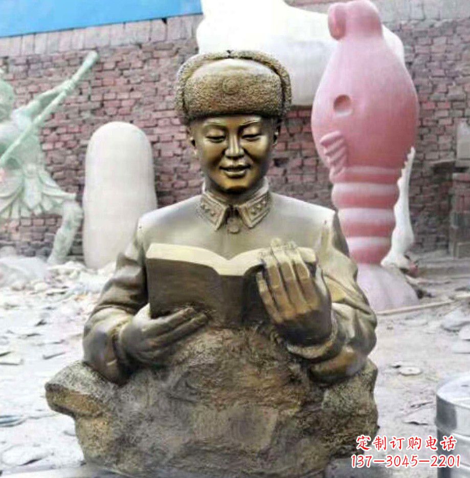 东营中领雕塑精美雷锋铜雕塑