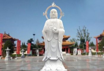 东营大理石地藏菩萨雕塑象征佛法的传承