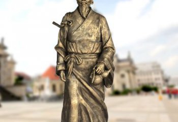 东营东汉末年著名医学家华佗仿铜雕塑