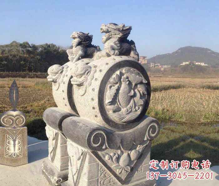 东营仿古抱鼓石镇宅石门墩 (4)