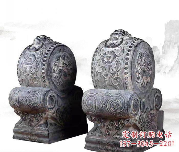 东营仿古抱鼓石镇宅石门墩 (3)