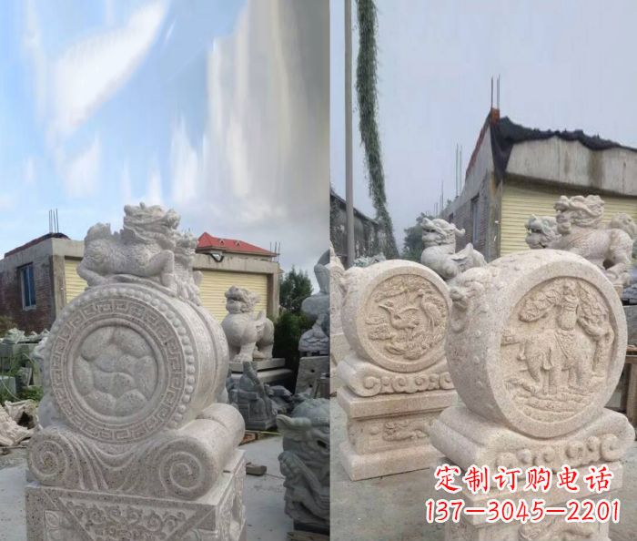 东营仿古抱鼓石镇宅石门墩 (2)