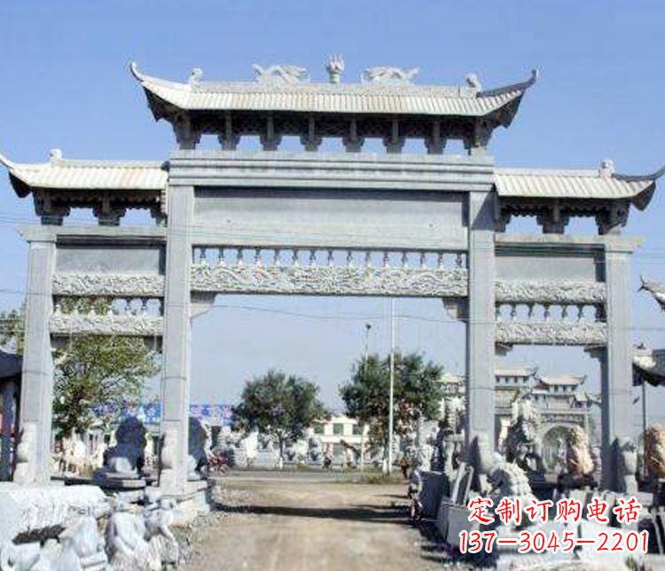 东营仿古牌坊石雕精美定制