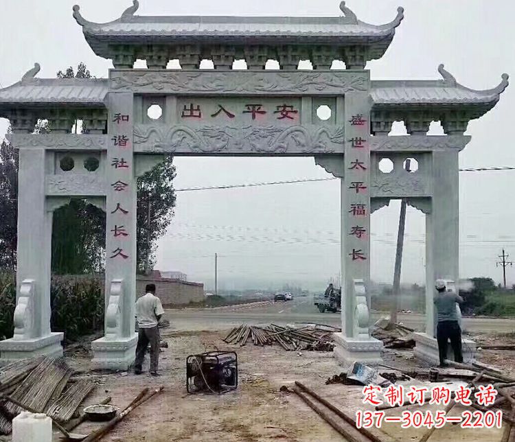 东营仿古石牌坊石雕