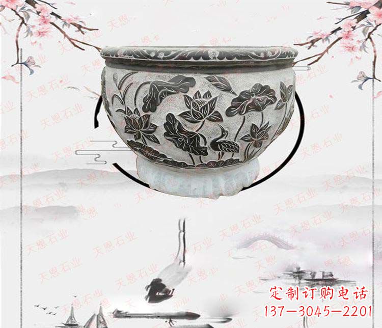 东营仿古石水缸石浮雕石雕,欧式古典设计