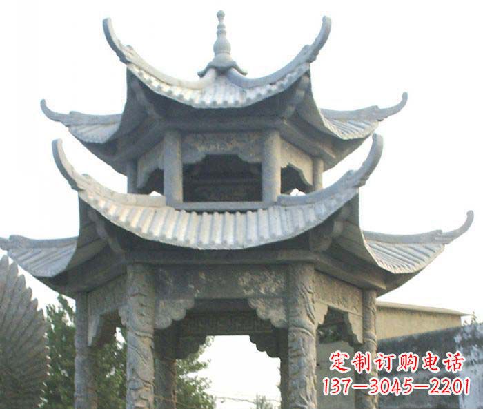 东营仿古双层石雕凉亭