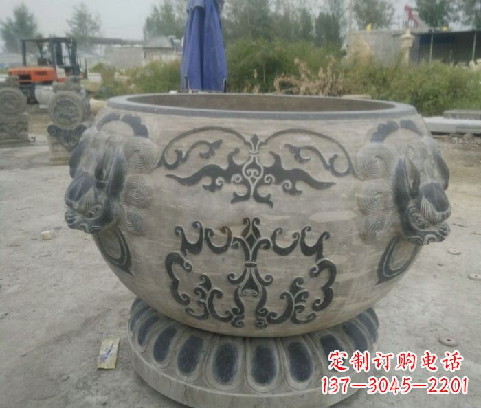 东营仿古圆形水缸石雕