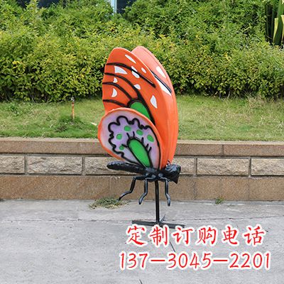 东营高端红色蝴蝶雕塑