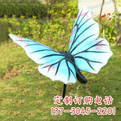 东营浅蓝白色蝴蝶雕塑