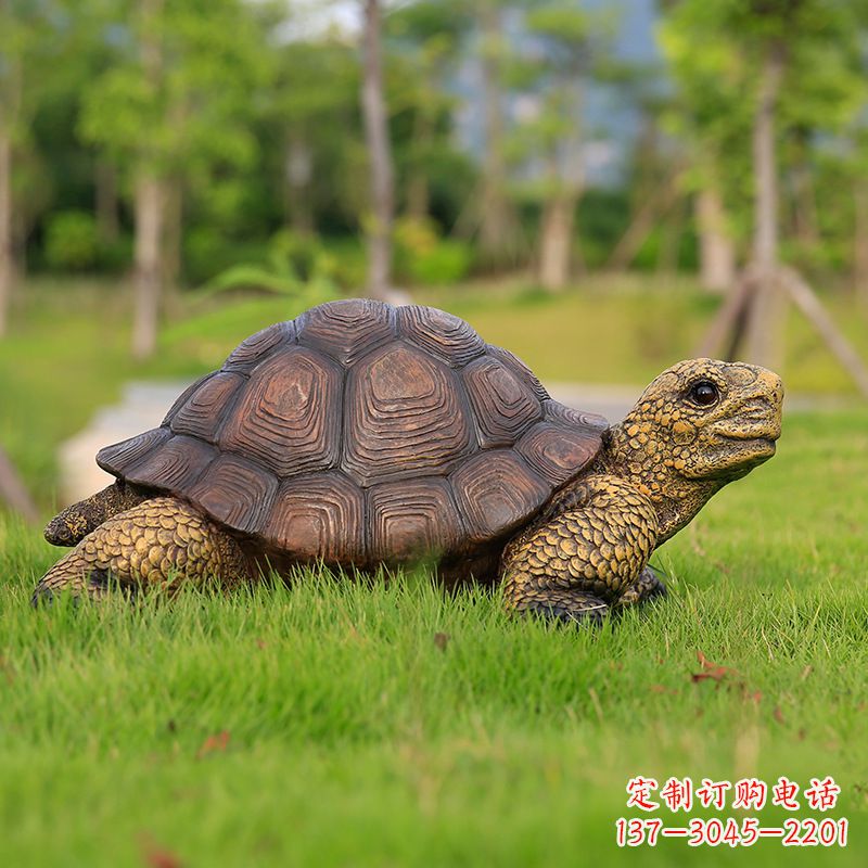 东营玻璃钢乌龟雕塑草坪摆件