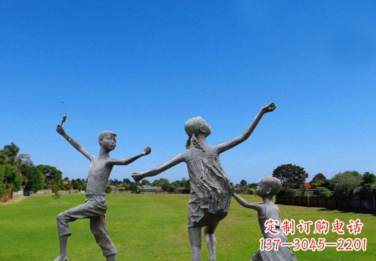 东营精美儿童铜雕