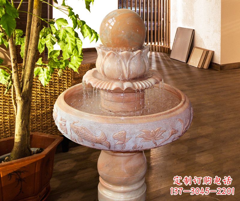 东营风水球石雕图片