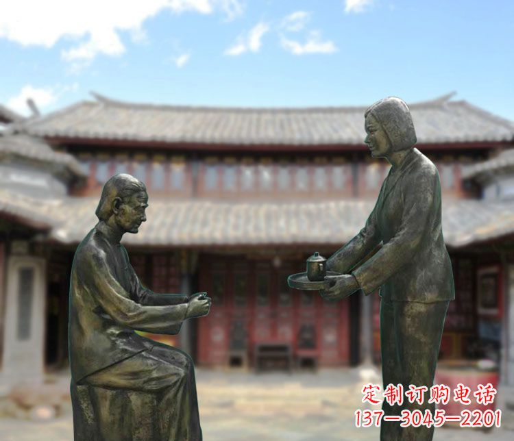 东营女儿情怀铜雕