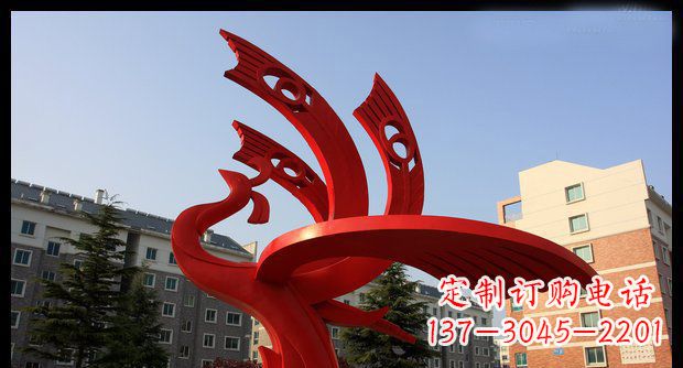 东营不锈钢凤凰雕塑