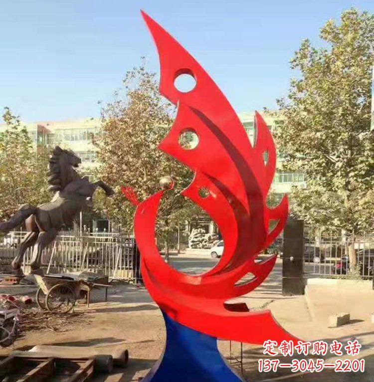东营艺术精美的不锈钢凤凰雕塑