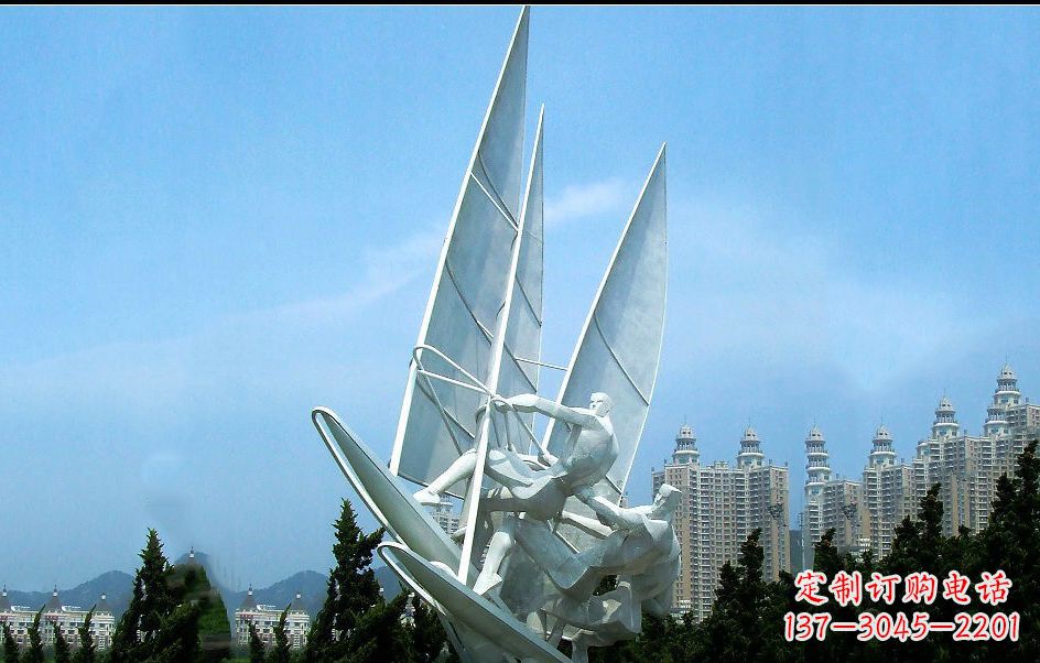东营不锈钢帆船比赛雕塑
