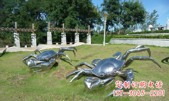 东营产品名称精美铸造不锈钢螃蟹雕塑