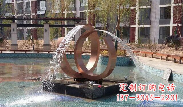 东营高贵典雅的不锈钢喷泉雕塑