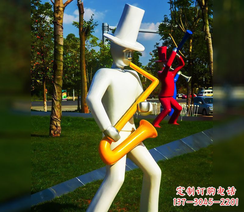 东营精美的萨克斯不锈钢雕塑