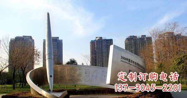 东营精美且精致的不锈钢钢笔雕塑