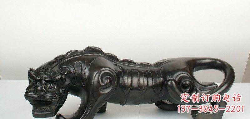 东营公园抽象老虎动物雕塑