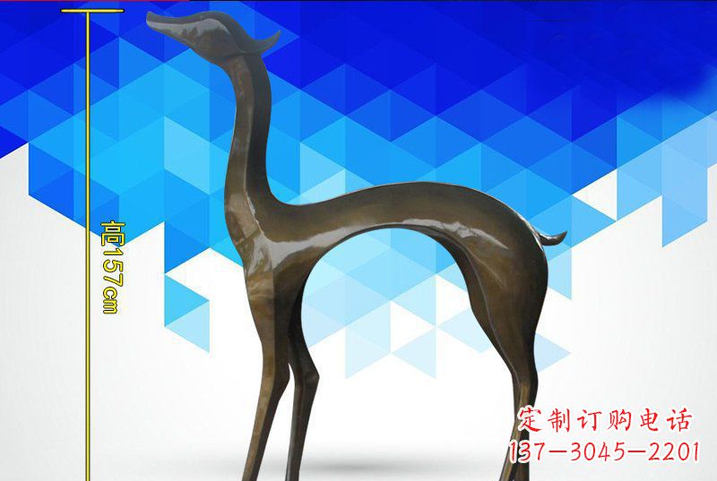 东营铜质雕刻小鹿雕