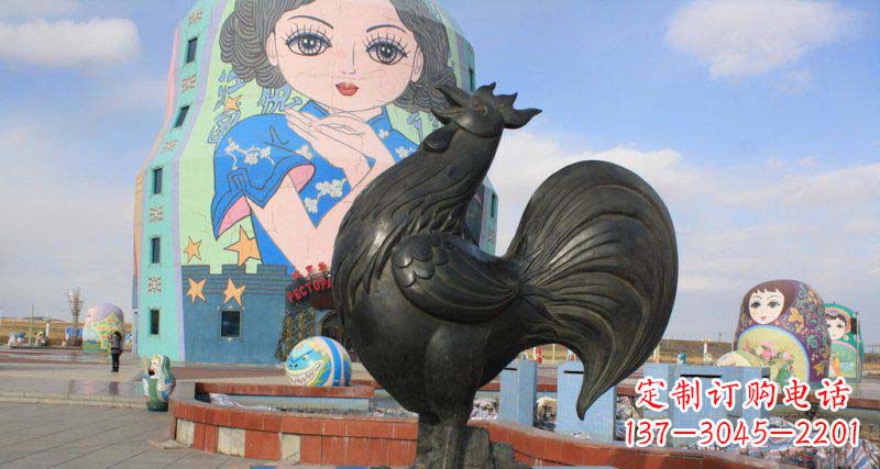 东营艺术精美的公鸡雕塑