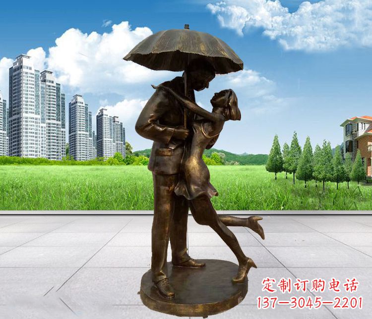 东营情侣铜雕,浪漫定制