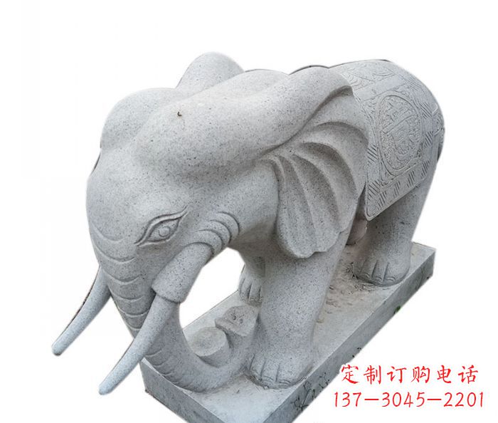 东营精美绝伦的大象大理石雕塑