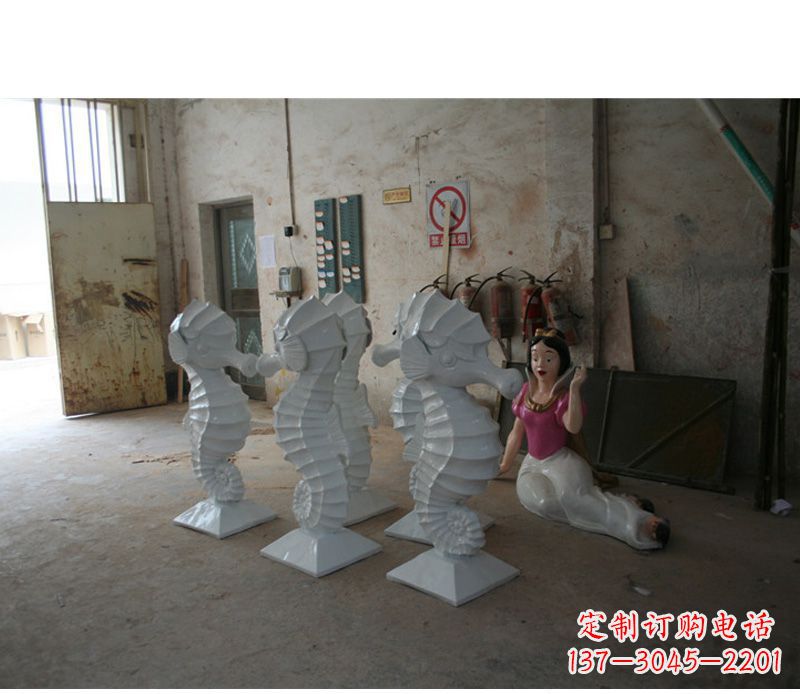 东营公园动物海马石雕