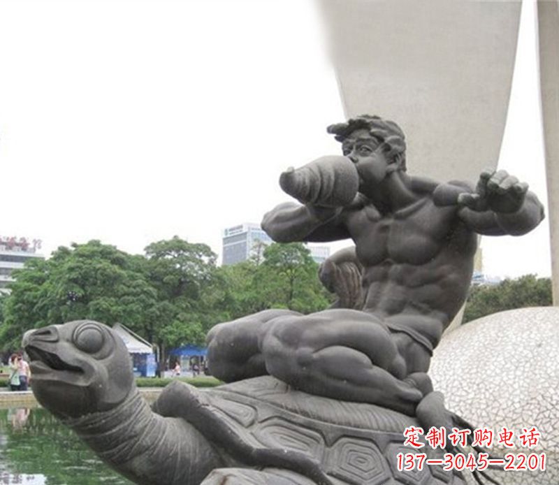 东营海龟雕塑,漫步沙滩时的自然之美