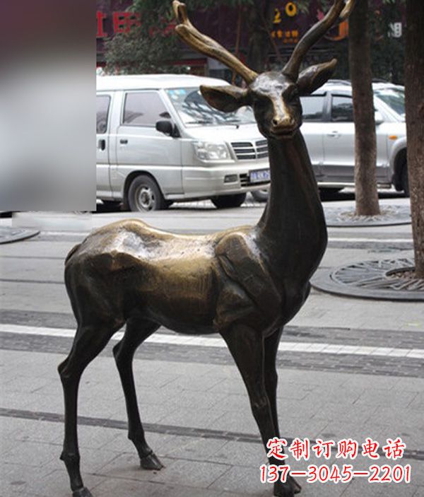 东营高品质鹿铜雕塑,给室内外环境带来新气象