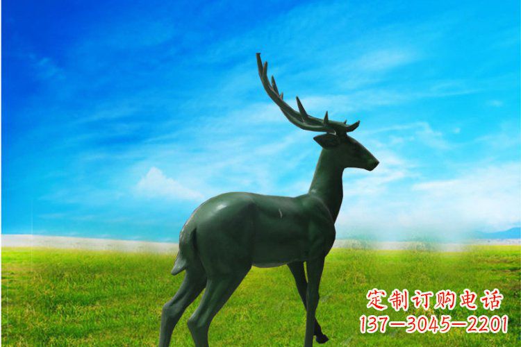 东营中领雕塑 | 公园动物梅花鹿铜雕