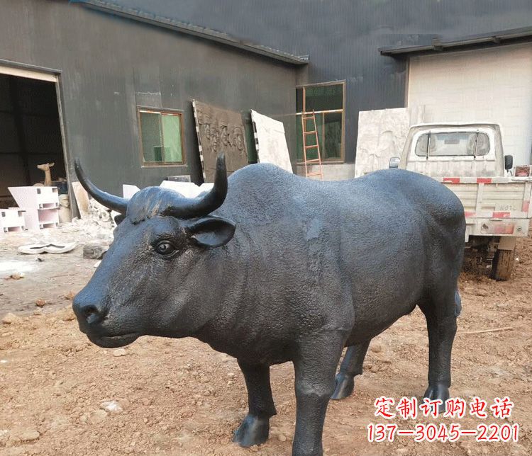 东营公园动物铜雕牛