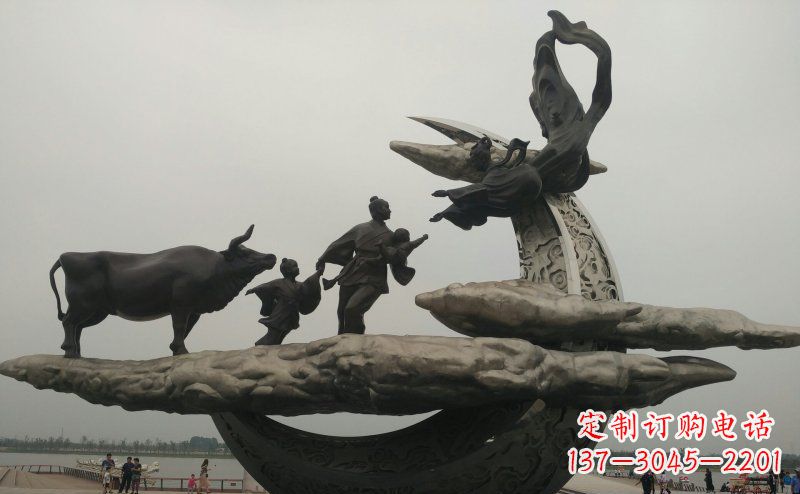 东营非凡爱恋不锈钢牛郎织女雕塑