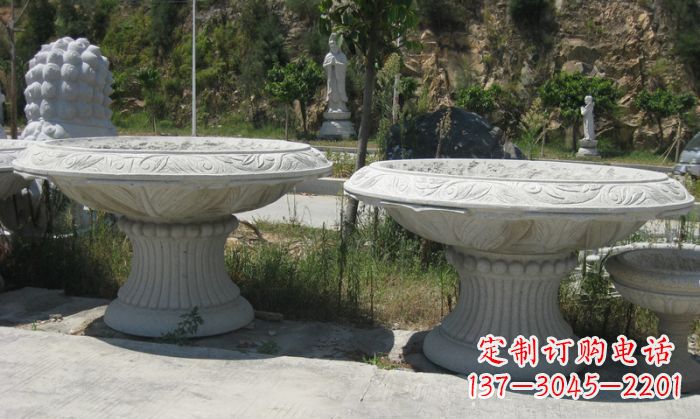 东营美轮美奂的大理石花盆雕塑