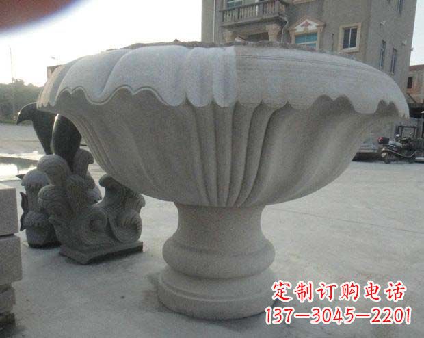 东营高端大理石花盆雕塑