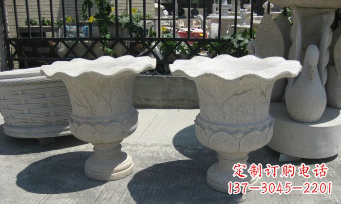 东营大理石花盆雕塑