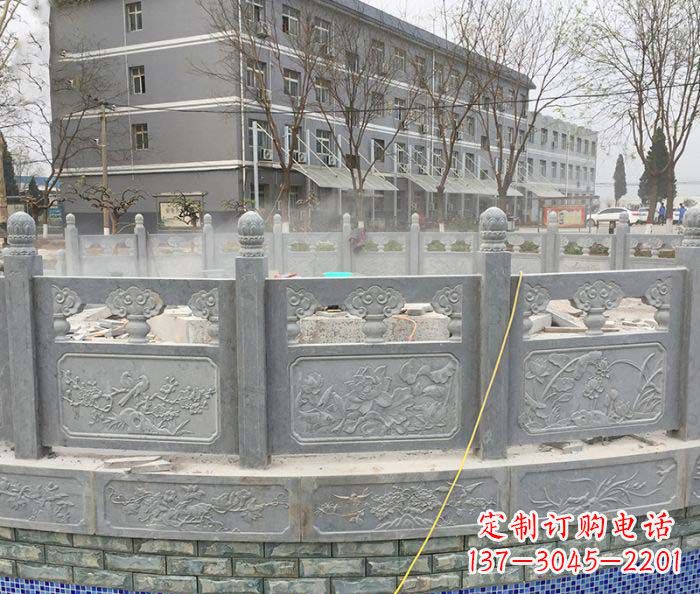 东营公园景观大理石栏板雕塑