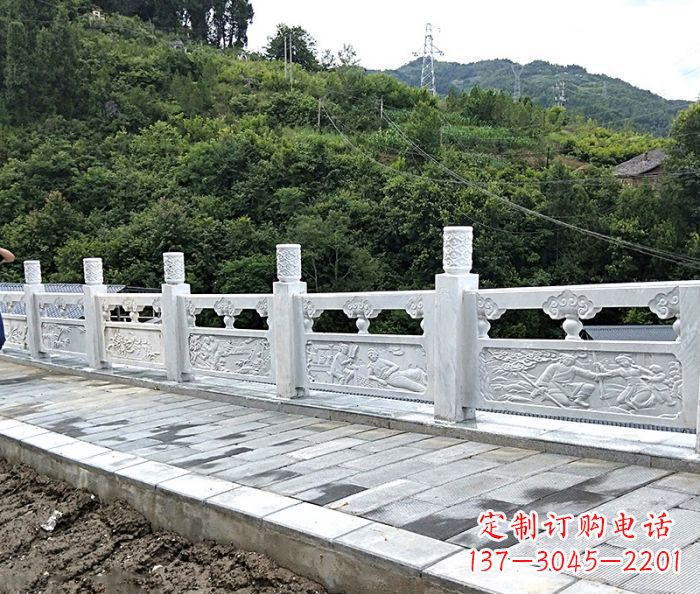 东营专为公园景观定制的大理石栏板石雕