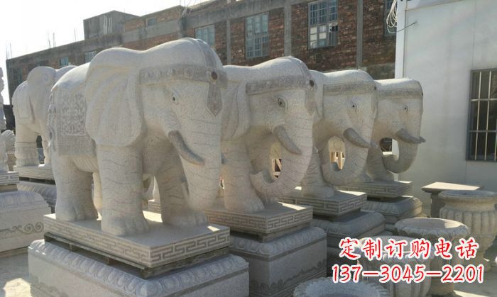 东营缅甸大理石缅甸大象雕塑