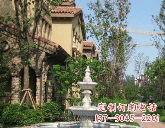 东营公园景观大理石喷泉石雕 (2)