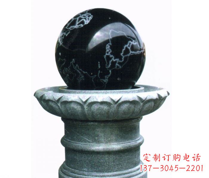 东营风水球喷泉石雕——营造悠然自在的公园氛围